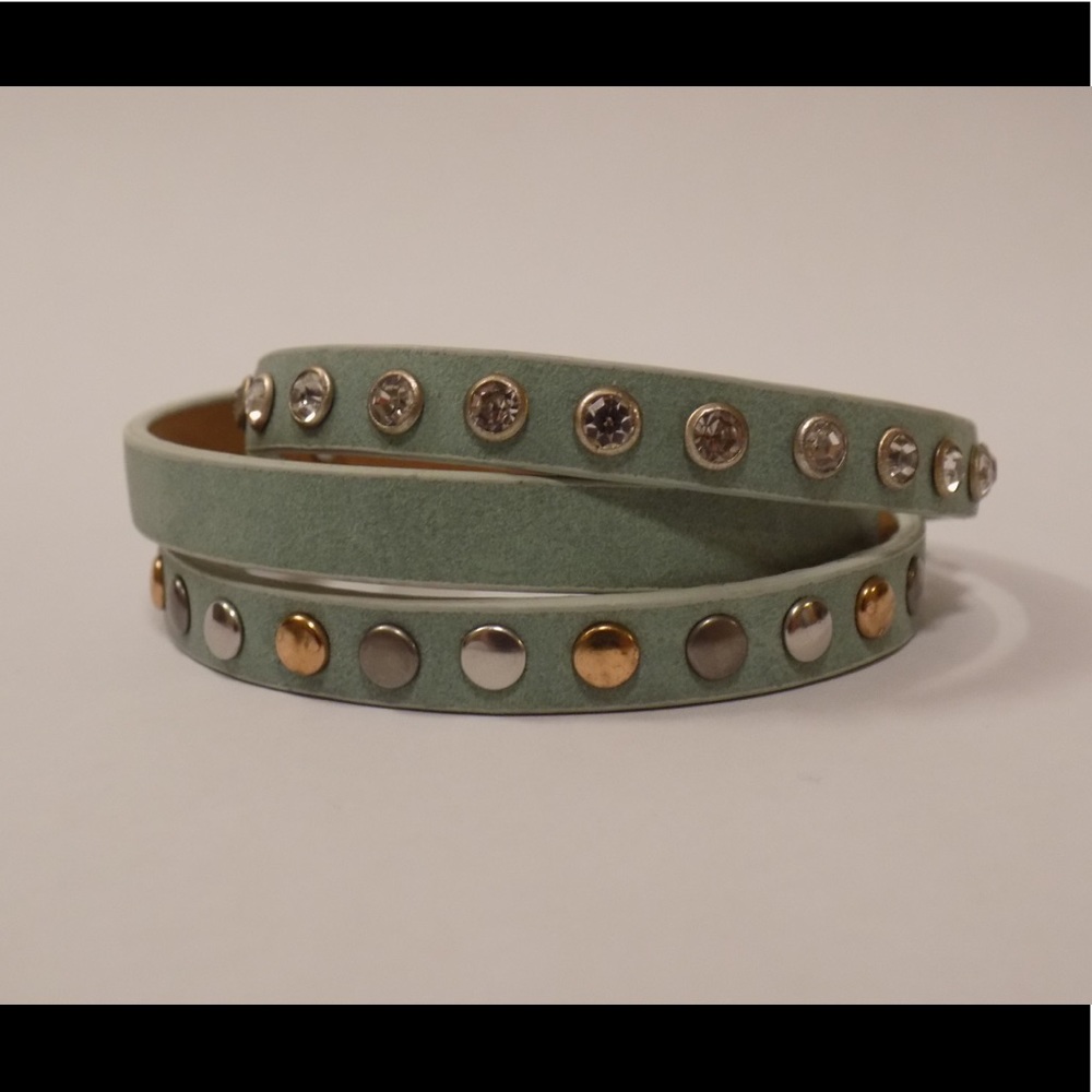 Leather Bling Wrap Bracelet